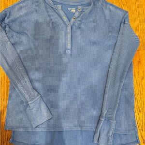 Aerie Blue Waffle Knit Shirt